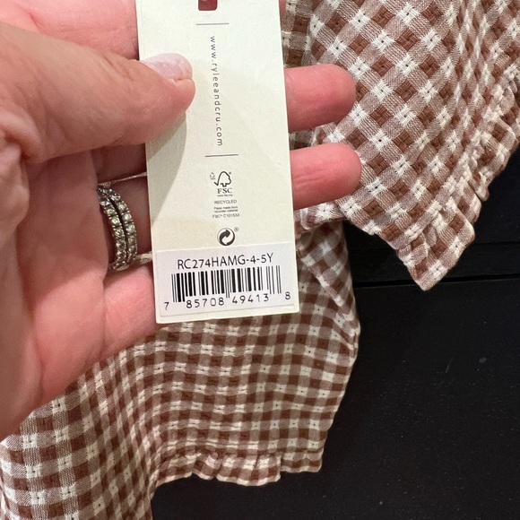 NWT Rylee + Cru Rory Gingham Top - Picture 3 of 6